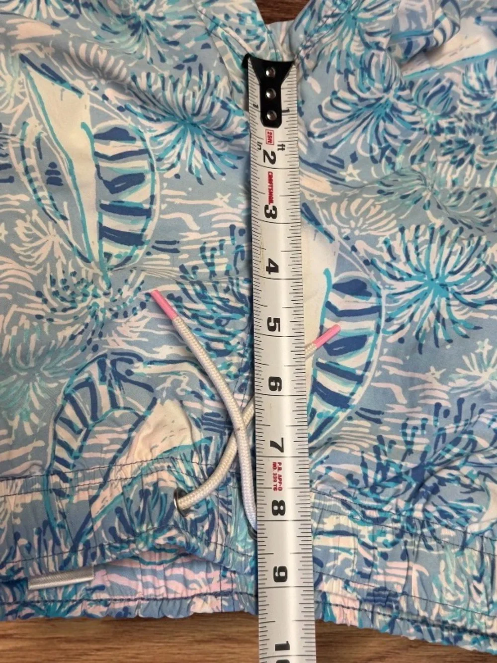 EUC Lilly Pulitzer Boys' Swim Trunks in the sailboat Boca blue